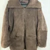 Express Vintage Brown Suede Leather Jacket Men's Size 40