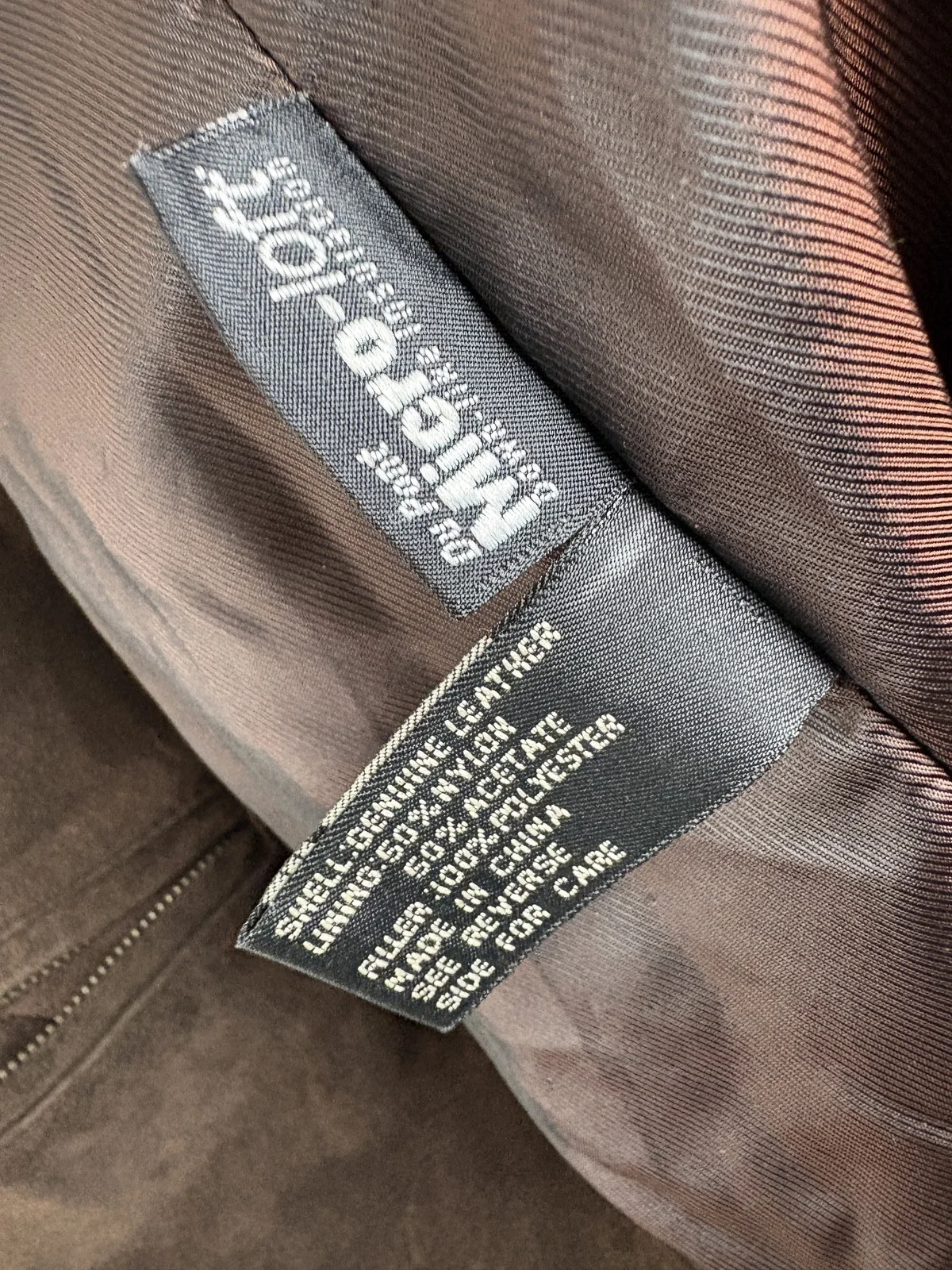 Express Vintage Brown Suede Leather Jacket Men's Size 40 – photo 10