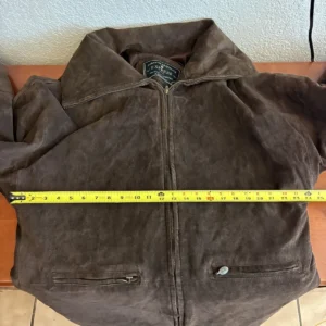 Express Vintage Brown Suede Leather Jacket Men's Size 40 – photo 11