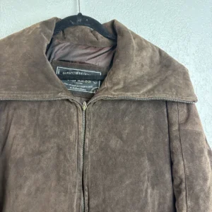 Express Vintage Brown Suede Leather Jacket Men's Size 40 – photo 4
