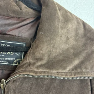 Express Vintage Brown Suede Leather Jacket Men's Size 40 – photo 5