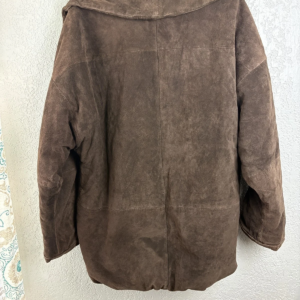 Express Vintage Brown Suede Leather Jacket Men's Size 40 – photo 6