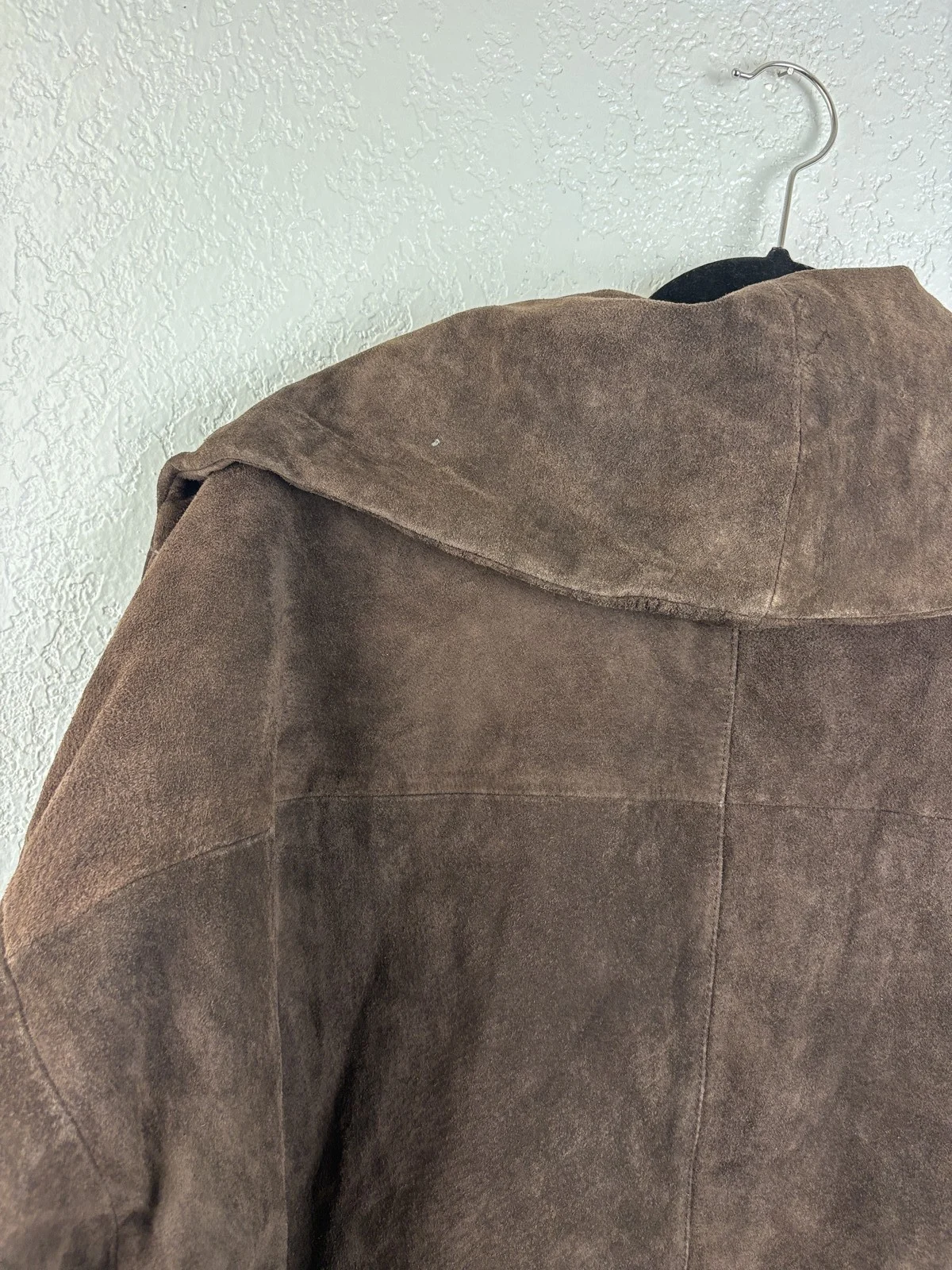 Express Vintage Brown Suede Leather Jacket Men's Size 40 – photo 7