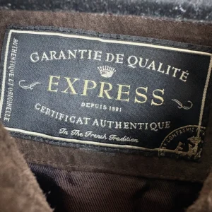 Express Vintage Brown Suede Leather Jacket Men's Size 40 – photo 9