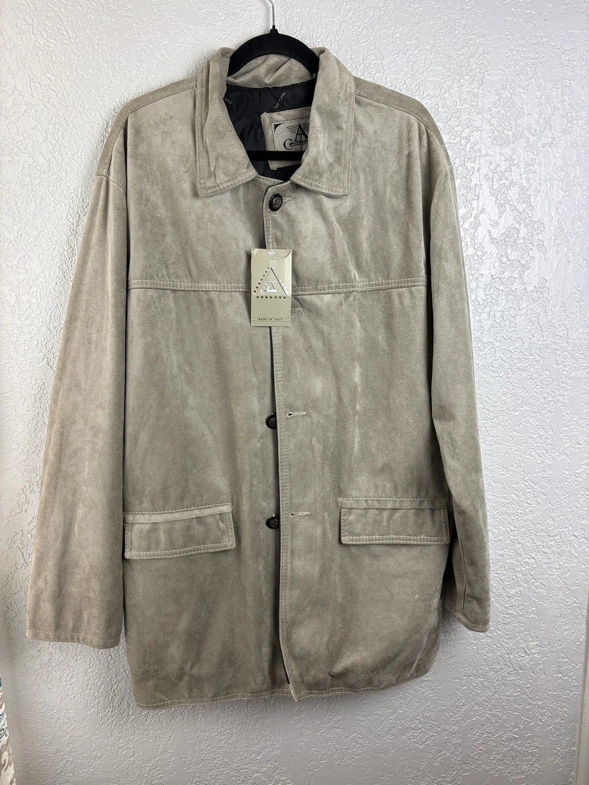 CA Collezioni Men's Suede Jacket XL Made in Italy