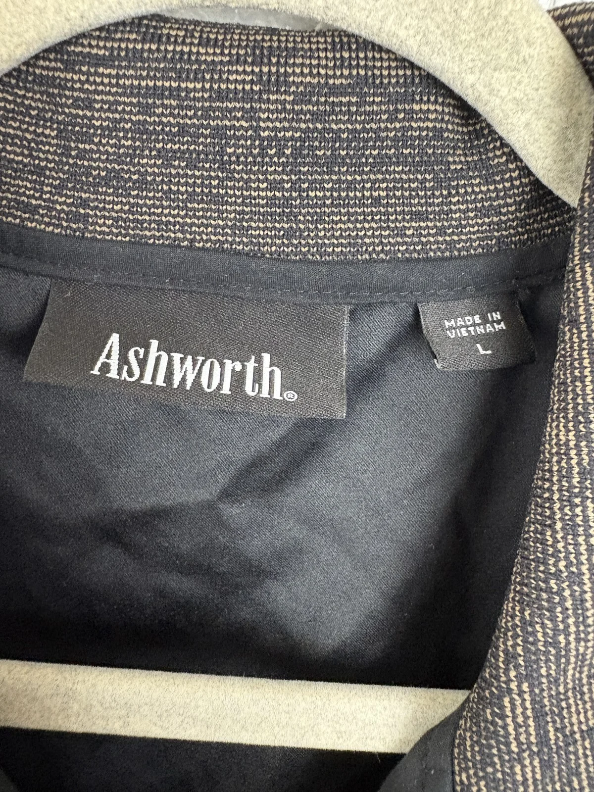 Ashworth Men's Black Short Sleeve Golf Pullover Windbreaker Size L – photo 3