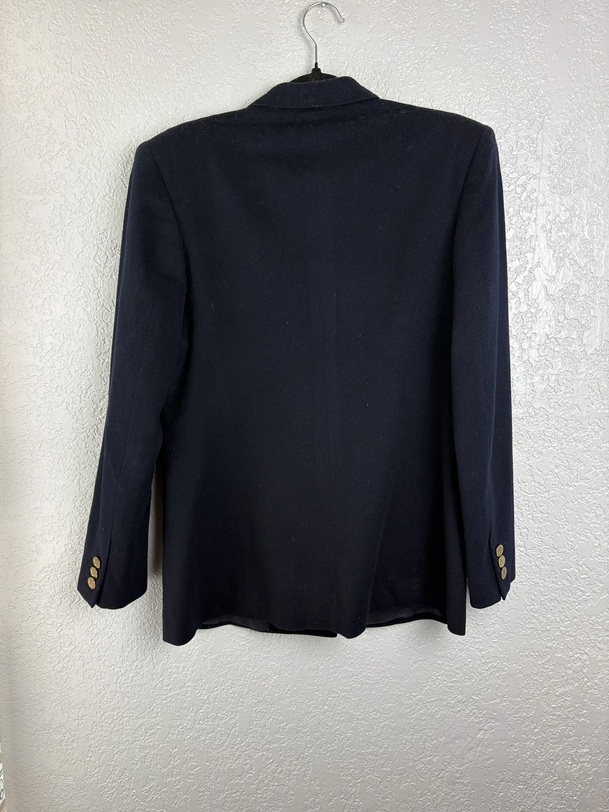 Alan Austin Vintage Navy Blue Double Breasted Blazer 42R Made in Italy – photo 4
