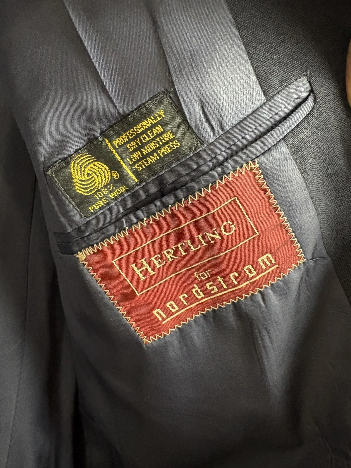 Hertling for Nordstrom Navy Blue 6-Button Double Breasted Wool Blazer – photo 6