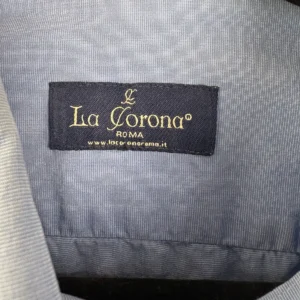 La Corona Roma Men's Blue Button Down Dress Shirt Size 16/21 – photo 3