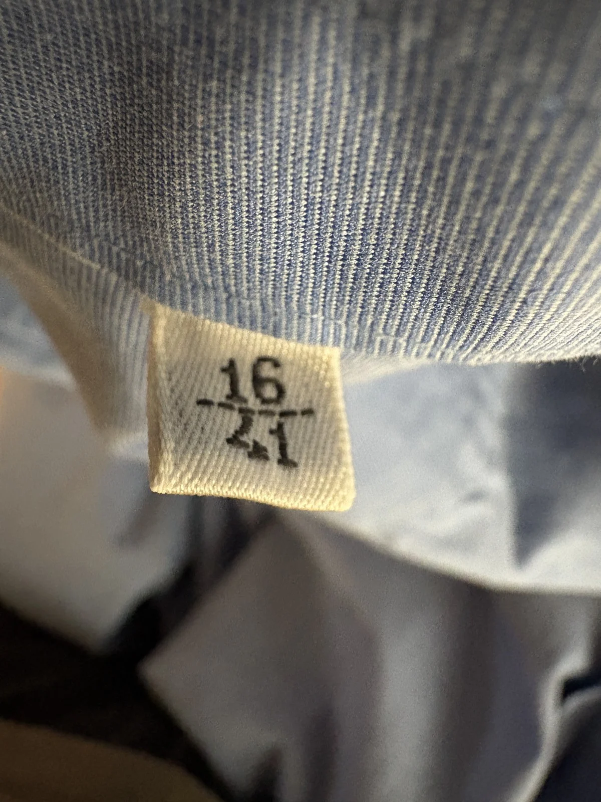 La Corona Roma Men's Blue Button Down Dress Shirt Size 16/21 – photo 4