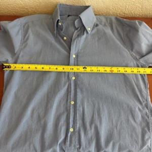 La Corona Roma Men's Blue Button Down Dress Shirt Size 16/21 – photo 5
