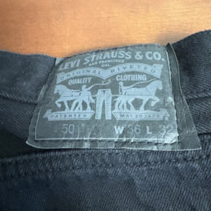 Levi's 501 Black Denim Jeans Men's W36 L32 Classic Fit – photo 4