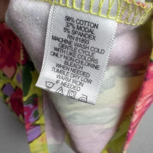 Isaac Mizrahi Live! Floral Print Top Yellow Pink Purple Size S – photo 4