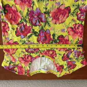 Isaac Mizrahi Live! Floral Print Top Yellow Pink Purple Size S – photo 5