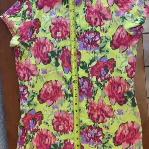 Isaac Mizrahi Live! Floral Print Top Yellow Pink Purple Size S – photo 6