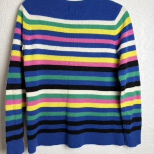 Halogen Women's 100% Cashmere Multi-Color Stripe Sweater Size S – photo 2