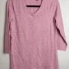 Isaac Mizrahi Live Pink Floral Print Long Sleeve Top Women's XXS