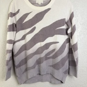 Barefoot Dreams CozyChic Ultra Lite Zebra Ombre Sweater XS BDWCU1870