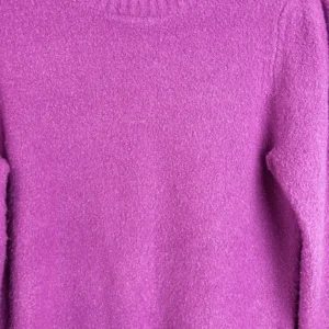 Marled Women's Purple Cropped Crew Neck Pullover Sweater Size S – photo 2
