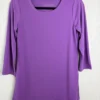 Susan Graver Modern Essentials Purple 3/4 Sleeve Top Women's XXS