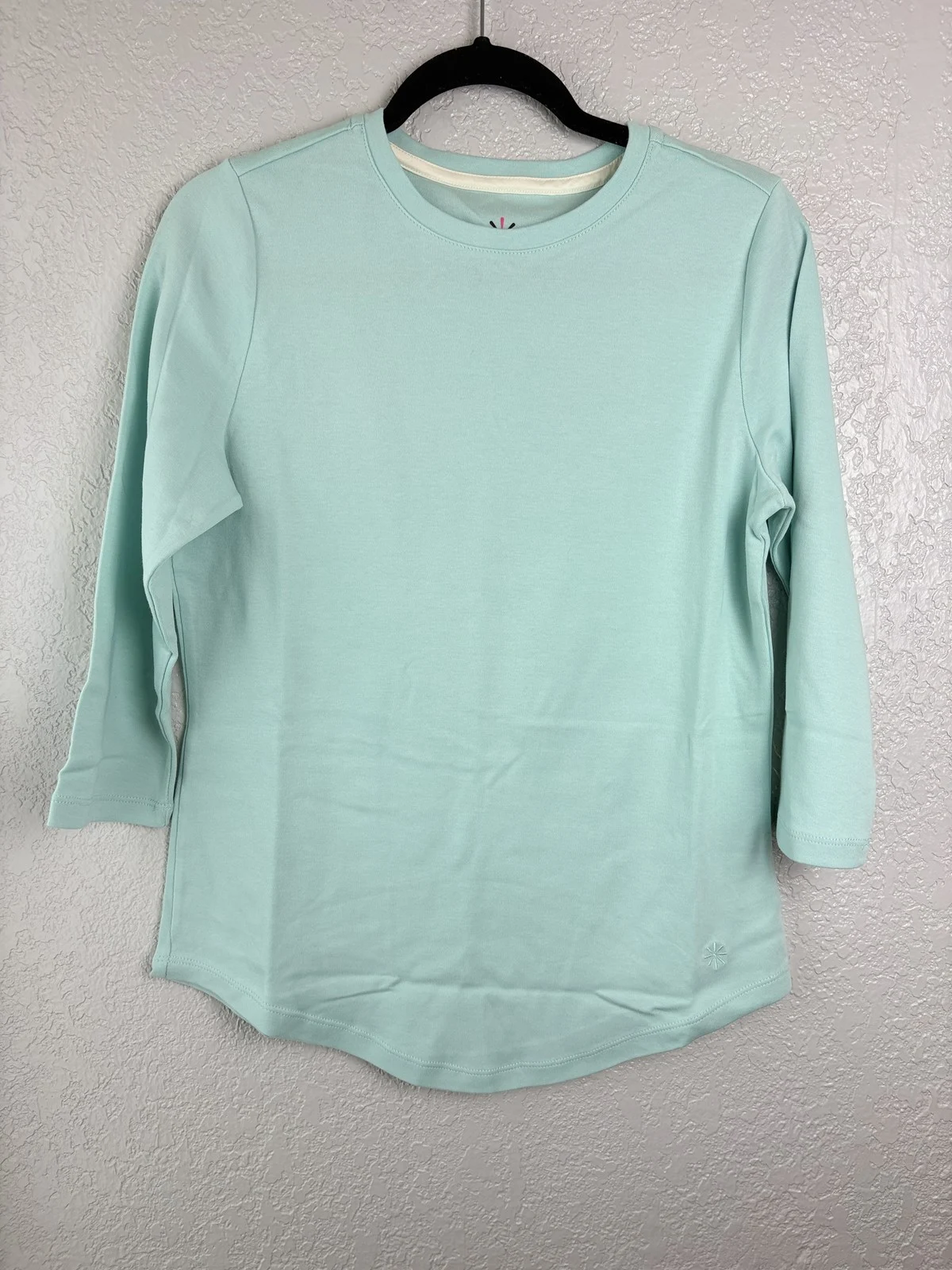 Isaac Mizrahi Live! Essentials Women's Mint Green 3/4 Sleeve Top Size S
