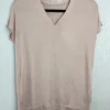 Barefoot Dreams Malibu Collection V-Neck T-Shirt Women's XS Pink Modal Spandex