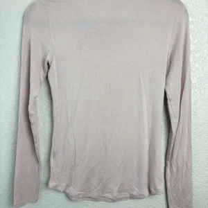 Barefoot Dreams Malibu Collection Long Sleeve Top XS Pink Modal Blend Snag – photo 2
