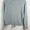 Barefoot Dreams Malibu Collection Waffle Knit Tie Hem Top XS Gray