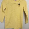 Philosophy Republic Clothing Yellow Ribbed Long Sleeve Top Cutout Twist XS