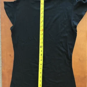 T Tahari Black Short Sleeve Top Women's XS Viscose Blend Ruffle Sleeve – photo 9