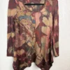 Soft Surroundings PXS Abstract Art Print Tunic Top Handkerchief Hem