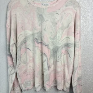 PJ Salvage Pink Gray Marble Print Long Sleeve Top Women's Size S