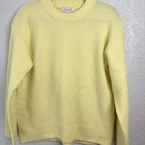 Rachel Zoe Yellow Crew Neck Pullover Sweater Women's Size S