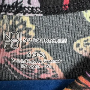 No Boundaries Ribbed Butterfly Long Sleeve Top Black Rainbow Size S (3-5) – photo 3