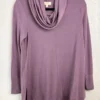 Cupio Women's Purple Cowl Neck Long Sleeve Tunic Top Size S/P
