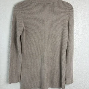 Barefoot Dreams CozyChic Ultra Lite Ribbed Cardigan Sweater Taupe Size S – photo 2