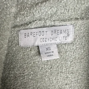 Barefoot Dreams CozyChic Lite Cardigan XS Green Open Front Pockets – photo 3