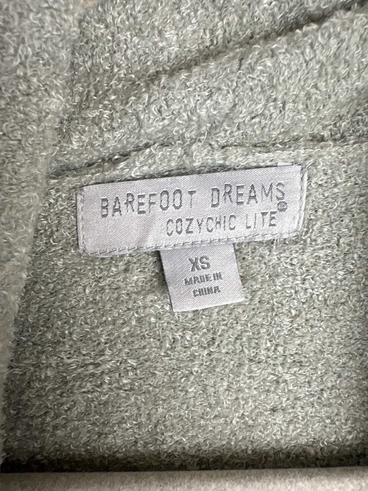 Barefoot Dreams CozyChic Lite Cardigan XS Green Open Front Pockets – photo 3