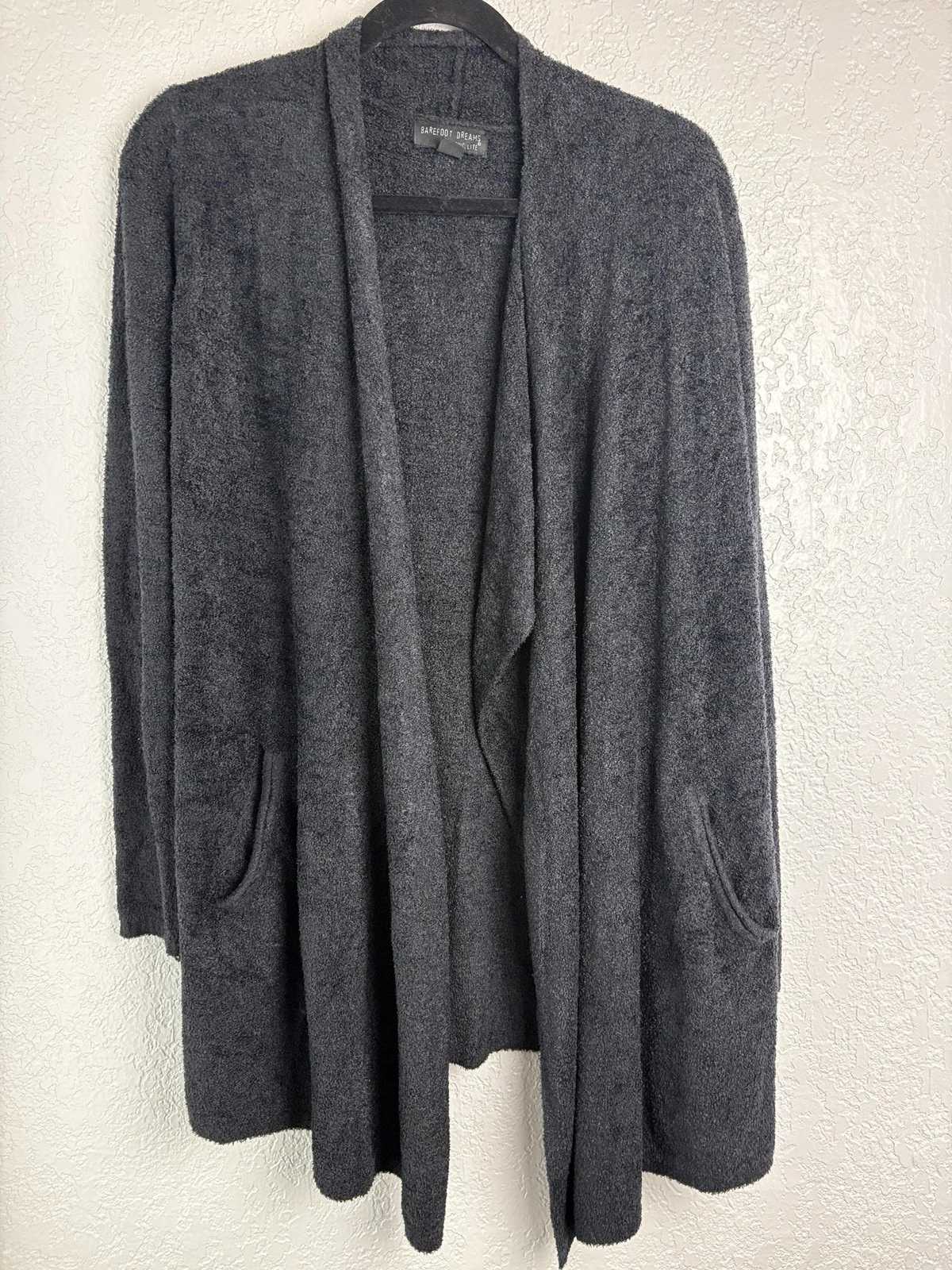 Barefoot Dreams CozyChic Lite Cardigan XXS/XS Black Style 903