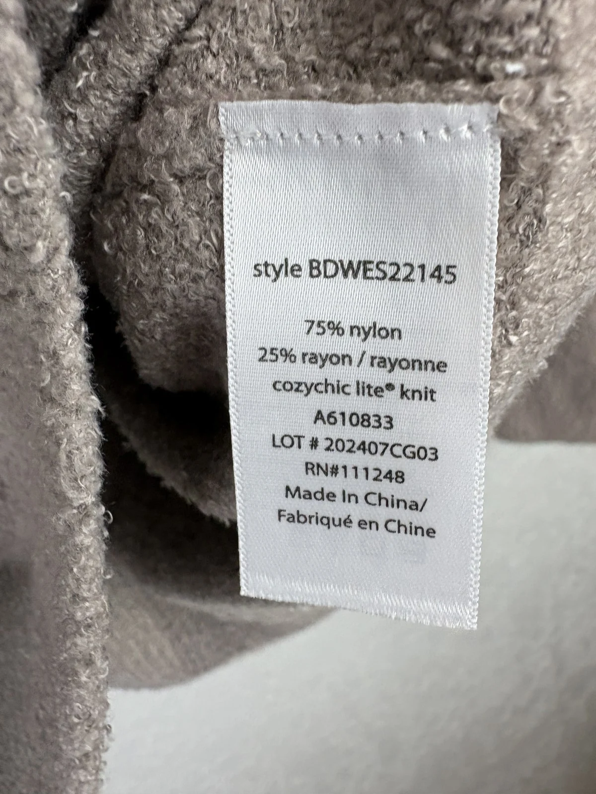 Barefoot Dreams CozyChic Lite V-Neck Sweater Women's S Taupe – photo 4