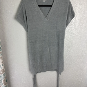 Barefoot Dreams CozyChic Ultra Lite Knit Sweater Top Gray XS