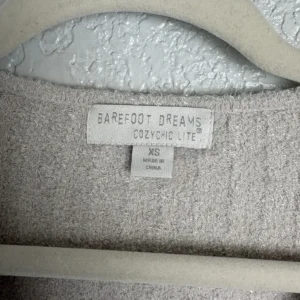 Barefoot Dreams CozyChic Lite Ribbed V-Neck Sweater XS Cream – photo 3