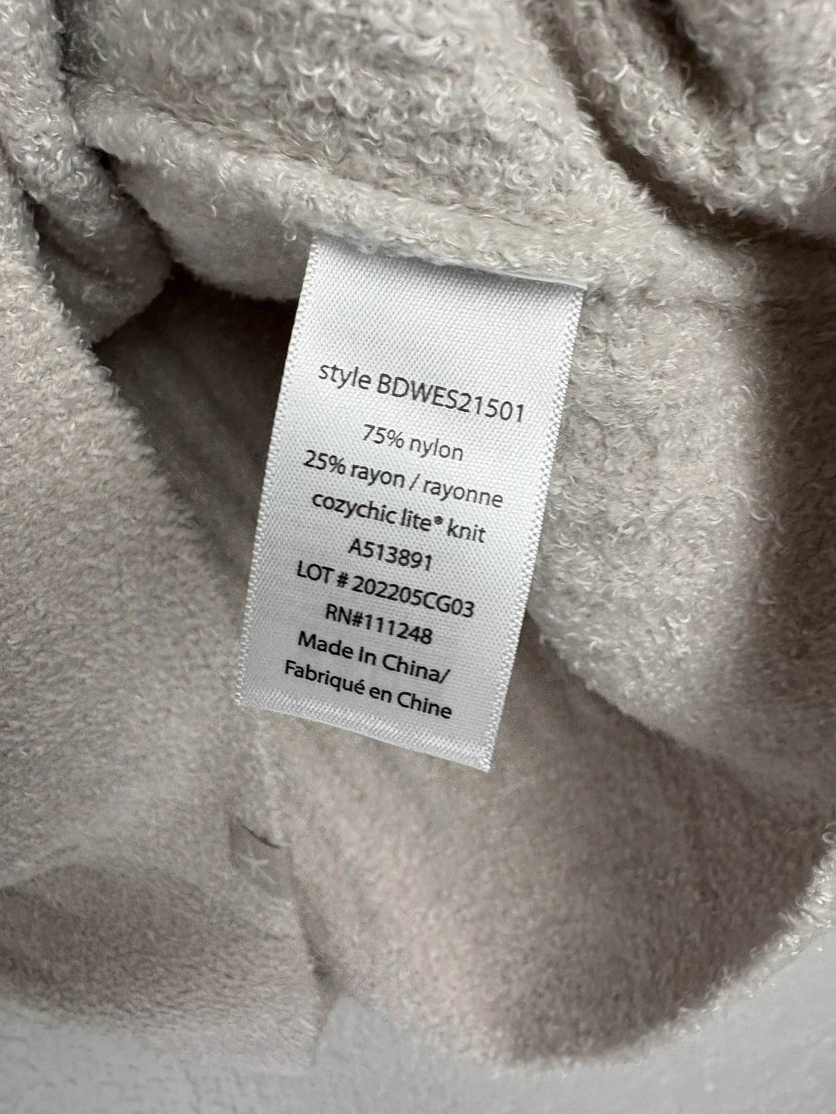 Barefoot Dreams CozyChic Lite Ribbed V-Neck Sweater XS Cream – photo 4