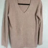 Barefoot Dreams CozyChic Lite Ribbed V-Neck Sweater Pink XS