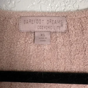 Barefoot Dreams CozyChic Lite Ribbed V-Neck Sweater Pink XS – photo 3