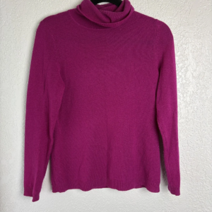 Charter Club Luxury Cashmere Turtleneck Sweater Women's S Magenta Pink