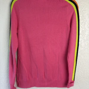 Belle by Kim Gravel Pink Sweater XXS Striped Sleeves Cotton Blend – photo 2