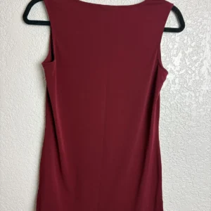 Susan Graver Burgundy Sleeveless Tank Top Shell Blouse XXS Polyester Spandex – photo 2