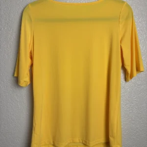 Susan Graver Essentials Women's Yellow Boat Neck Top Blouse Size XS – photo 2