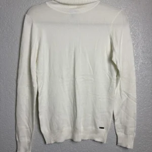 Calvin Klein Women's White Turtleneck Sweater Size S Rayon Nylon Blend